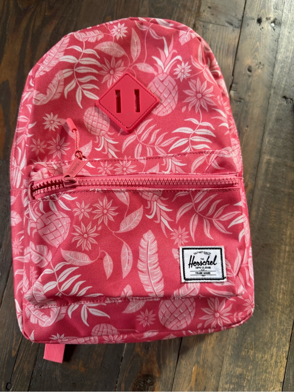 Herschel Supply Company Kids Coral Pink Tropical Print Backpack